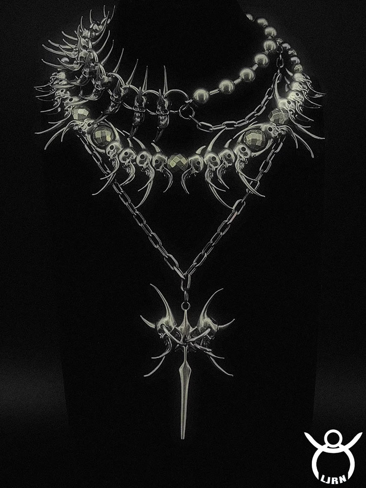 Men Accessories Neck Chain - 2025 جديد الشرير قلادة فضية اللون