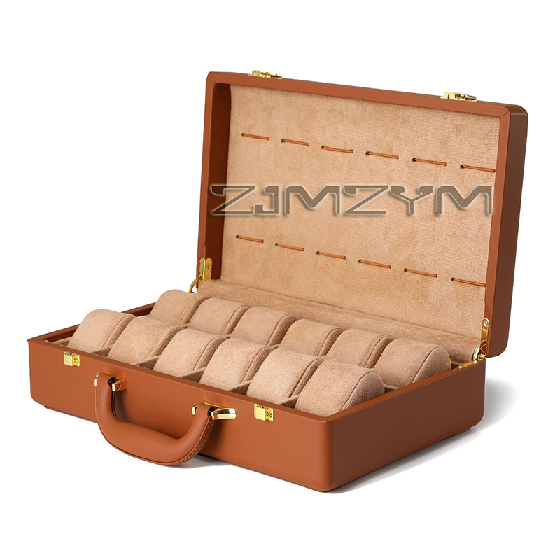Travel Organizer Men - صندوق ساعات بـ 12 فتحة، حقيبة